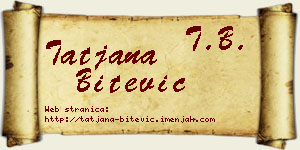 Tatjana Bitević vizit kartica